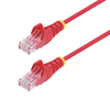 Scheda Tecnica: StarTech 2.5m Red Slim Cat.6 Ethernet Cable, Snagless - 28awg, Lszh Cavo Patch Rj 45 (m) A Rj 45 (m) 2.5 M 3.6 Mm U