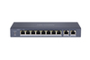 Scheda Tecnica: Hikvision L2, Unmanaged, 8 10/100m RJ45 PoE Ports,2 Gigabit - 