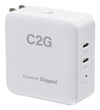 Scheda Tecnica: C2G 2 x USB-C, 65 W, 100-230 V, 50-60 Hz, 1.5 A, 20 V, 3 A - Plastic, White, 30 x 68 x 68 mm, 140 g
