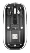 Scheda Tecnica: Manhattan Mouse Ottico Wireless 1600 Dpi con Micro - Ricevitore USB Nero Trasparente