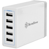 Scheda Tecnica: SilverStone SST-UC01W 5xUSB 2.0, 40W, 2.4A, 64x96.3x30.2mm - 170g, Bianca