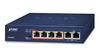 Scheda Tecnica: PLANET 4-port 10/100tx 802.3at PoE + 2-port 10/100tx - Desktop Switch (60w PoE Budget, 250m Extend Mode, Fanless
