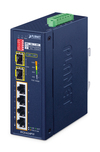 Scheda Tecnica: PLANET Industrial 4-Port 10/100TX 802.3at PoE + 2-Port - 1000X SFP Ring Ethernet Switch