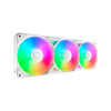 Scheda Tecnica: Cooler Master SickleFlow Edge 360 ARGB White edition 3 x - 120mm, 690~2500 10% RPM, 322.8 m/h, 190 CFM, 3.54 mmH2O